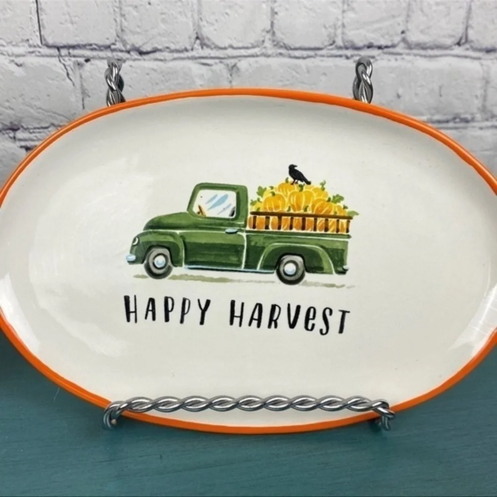 NWT Magenta happy harvest & autumn small oval‎ plates fall